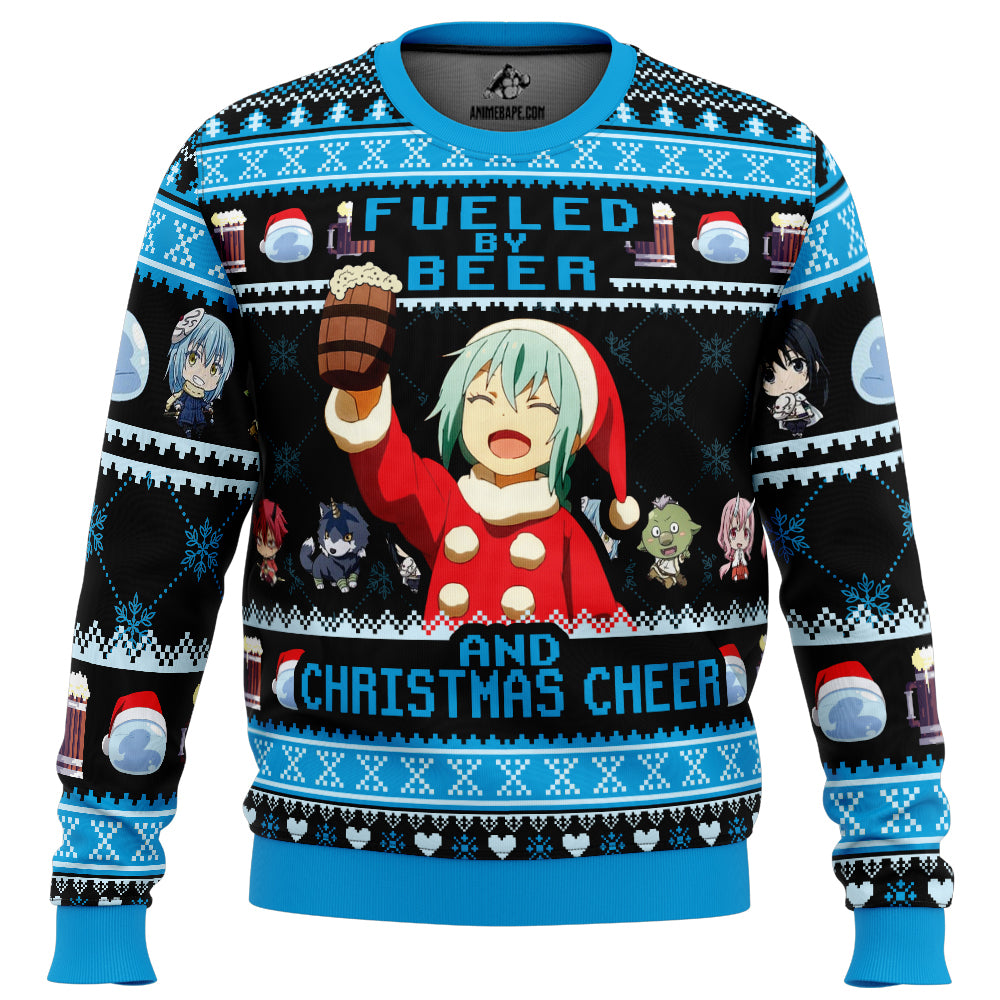 Sweater Fueled By Beer That Time I Got Reincarnated as a Slime Ugly Christmas - 6XL