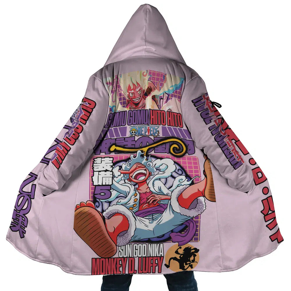 Gear 5th Luffy V2 One Piece Streetwear Hooded Cloak Coats - 5XL