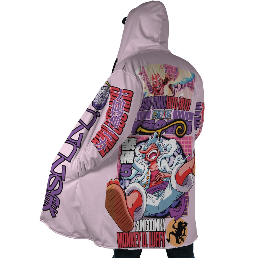 Gear 5th Luffy V2 One Piece Streetwear Hooded Cloak Coats - M