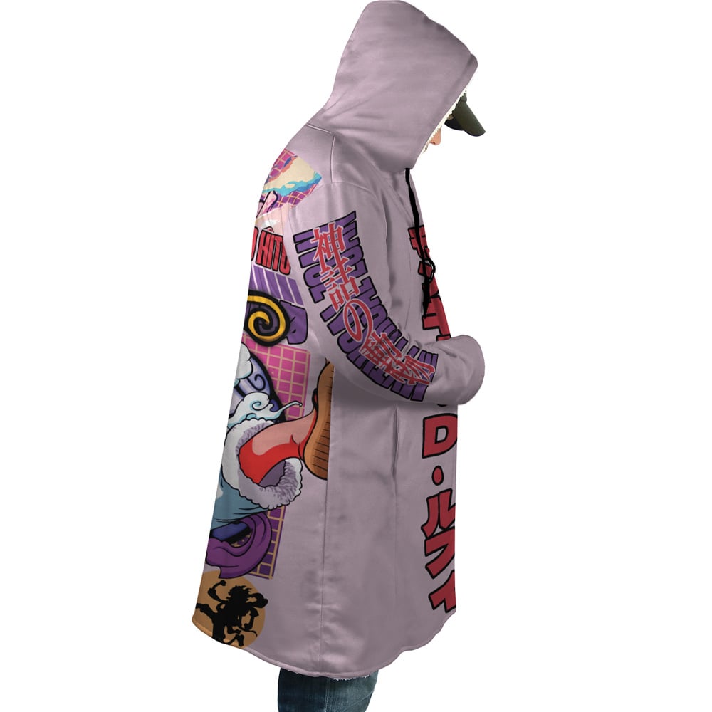Gear 5th Luffy V2 One Piece Streetwear Hooded Cloak Coats - 2XL