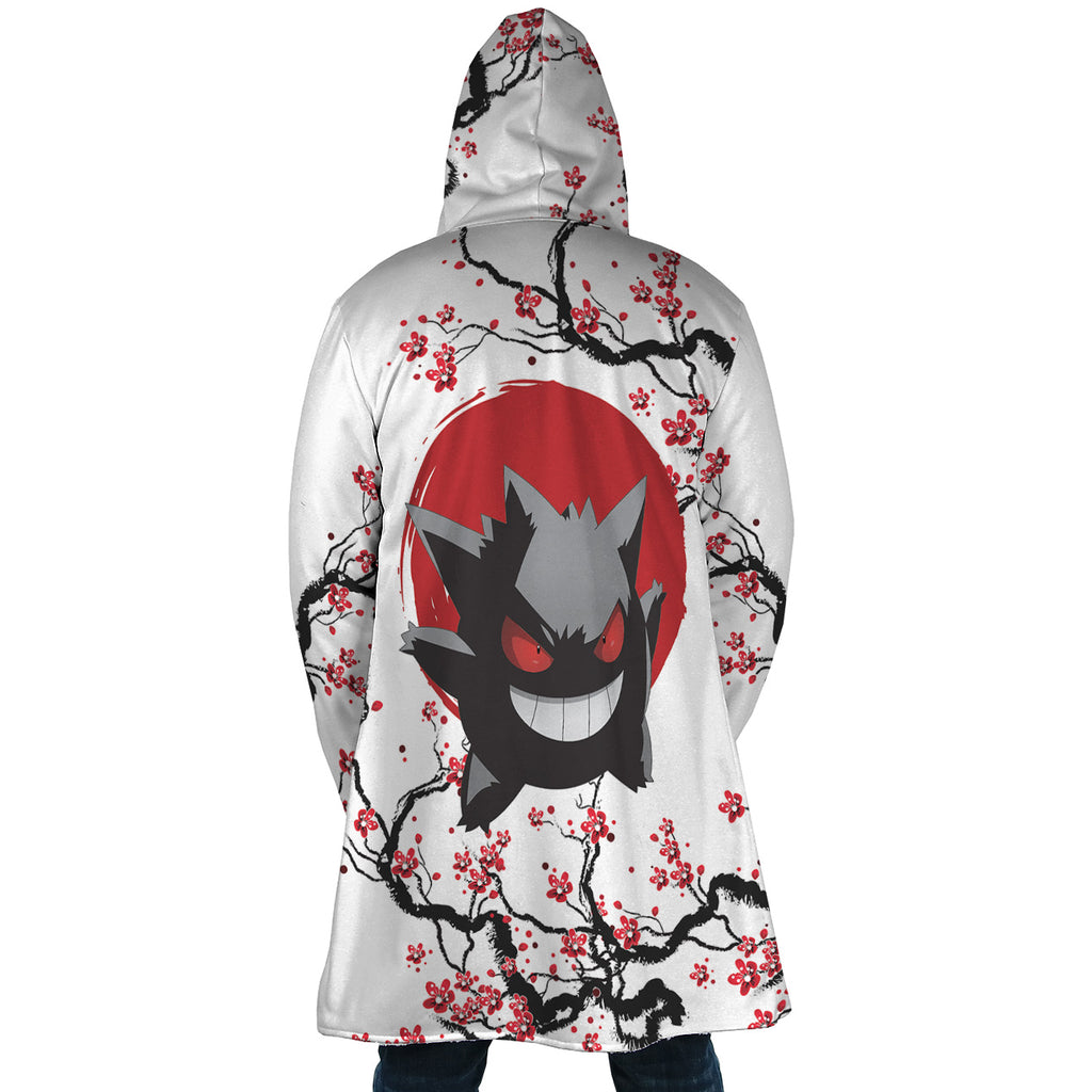 Pokemon Gengar Cherry Blossom Hooded Cloak Coat - M