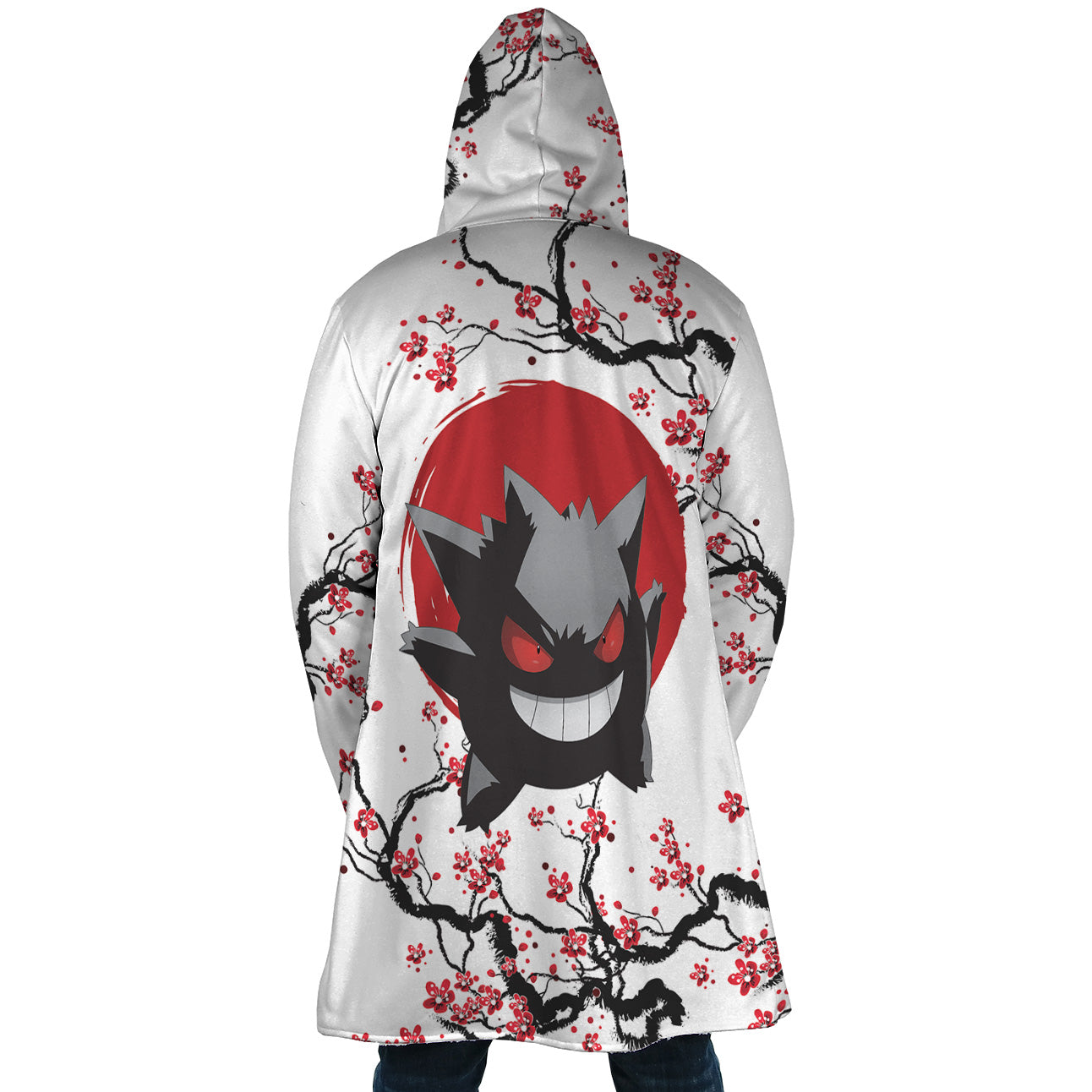 Pokemon Gengar Cherry Blossom Hooded Cloak Coat - M