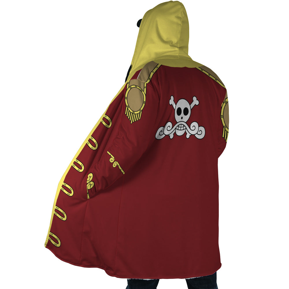 Gol D. Roger One Piece Hooded Cloak Coat - L