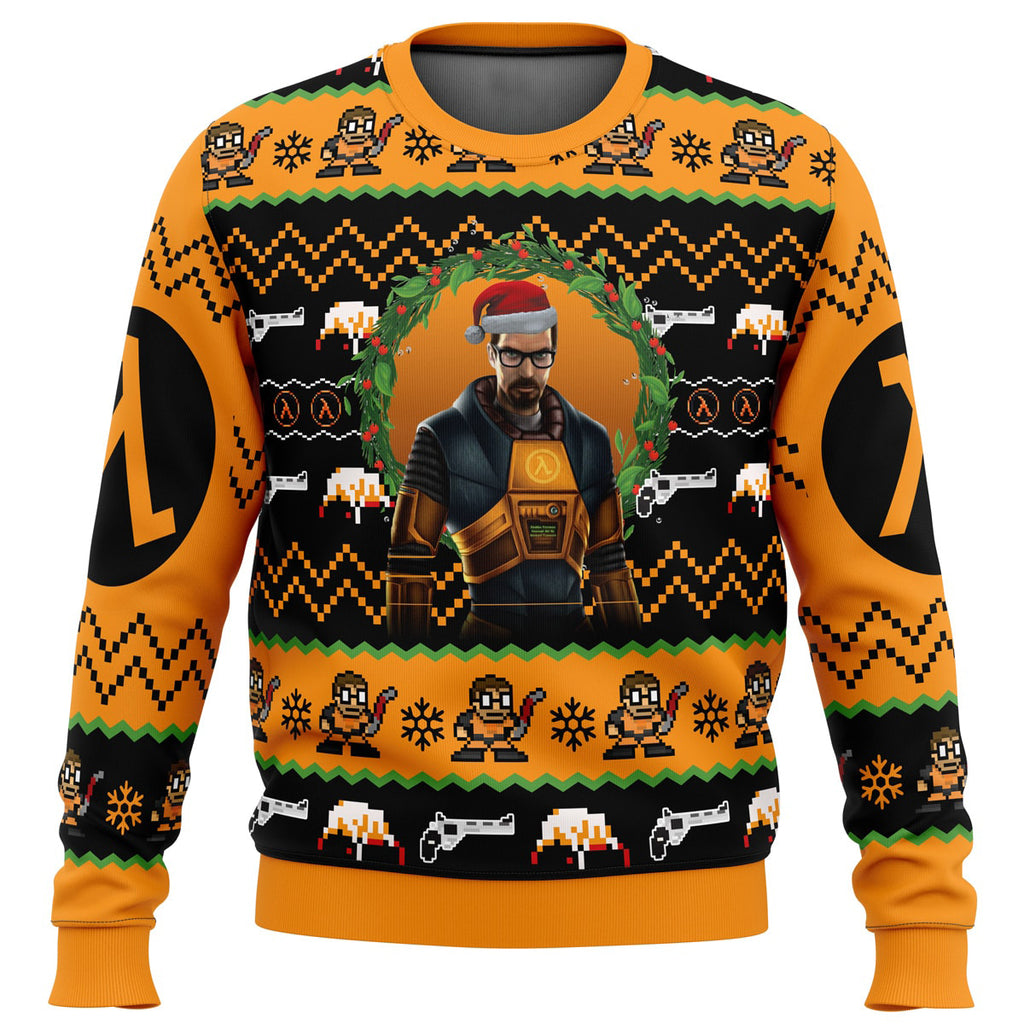 Gordon Freeman Half-Life Ugly Christmas Sweater - 5XL