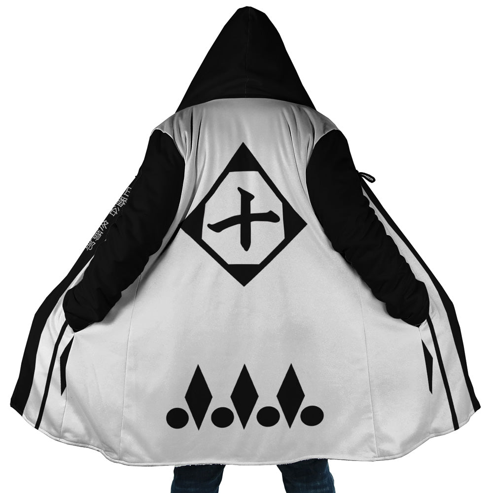 Gotei 13 10th Division Captain Toshiro Hitsugaya Bleach Hooded Cloak Coat - 5XL