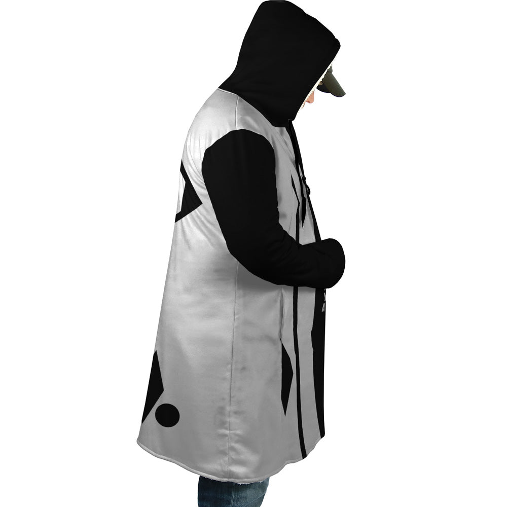 Gotei 13 10th Division Captain Toshiro Hitsugaya Bleach Hooded Cloak Coat - M