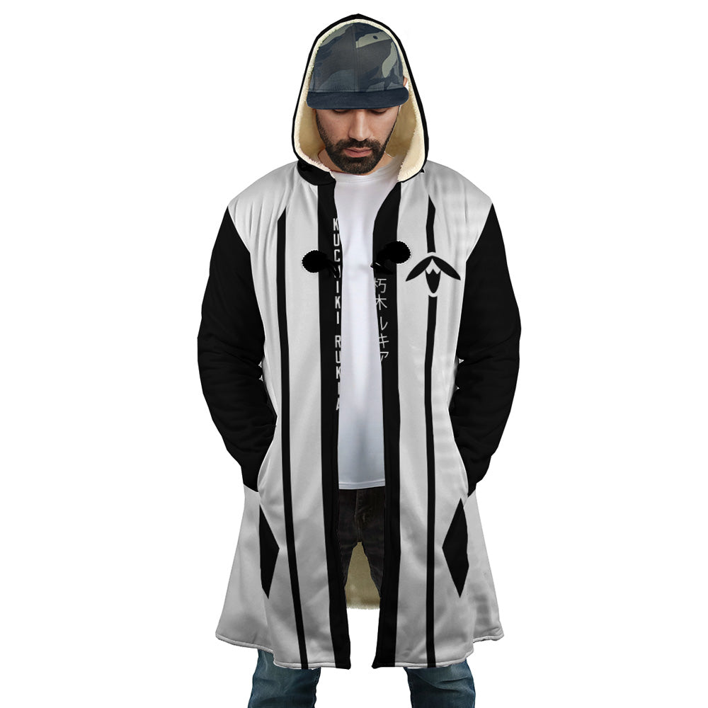 Gotei 13 13th Division Captain Rukia Kuchiki Bleach Hooded Cloak Coat - S