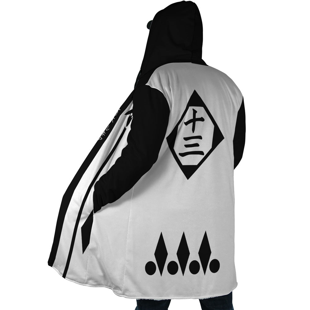 Gotei 13 13th Division Captain Rukia Kuchiki Bleach Hooded Cloak Coat - L