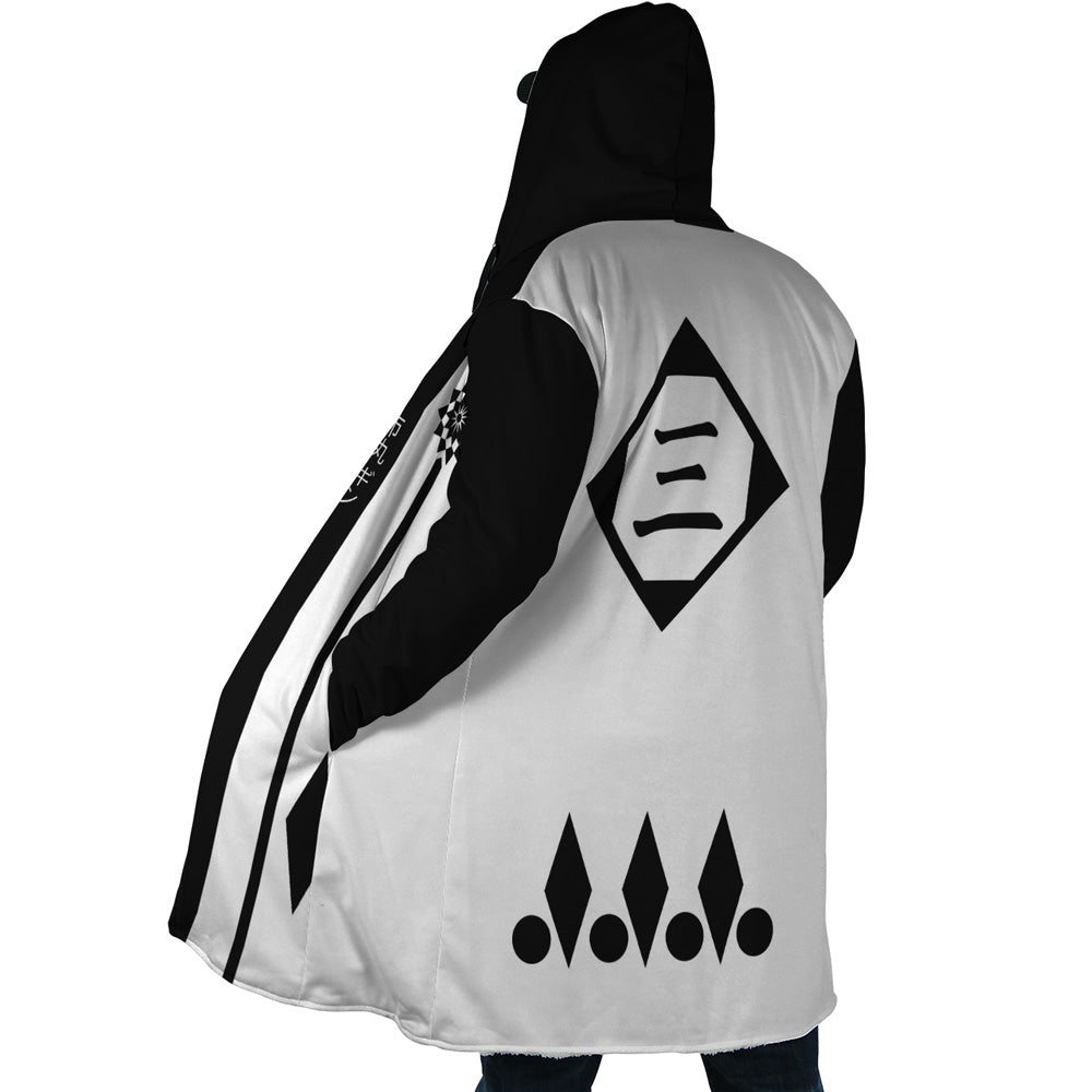 Gotei 13 3rd Division Captain Gin Ichimaru Bleach Hooded Cloak Coat - L