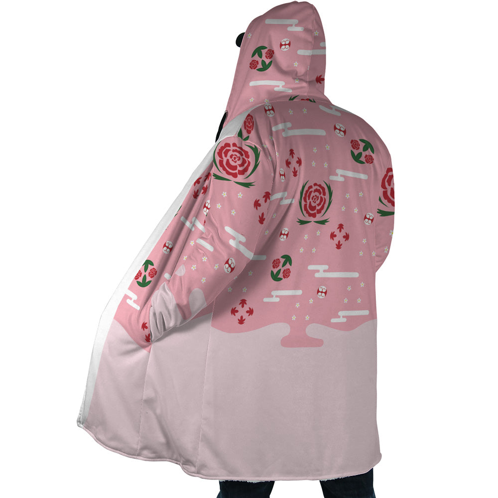 Gotei 13 Captain Shunsui Kyoraku Bleach Hooded Cloak Coat - L