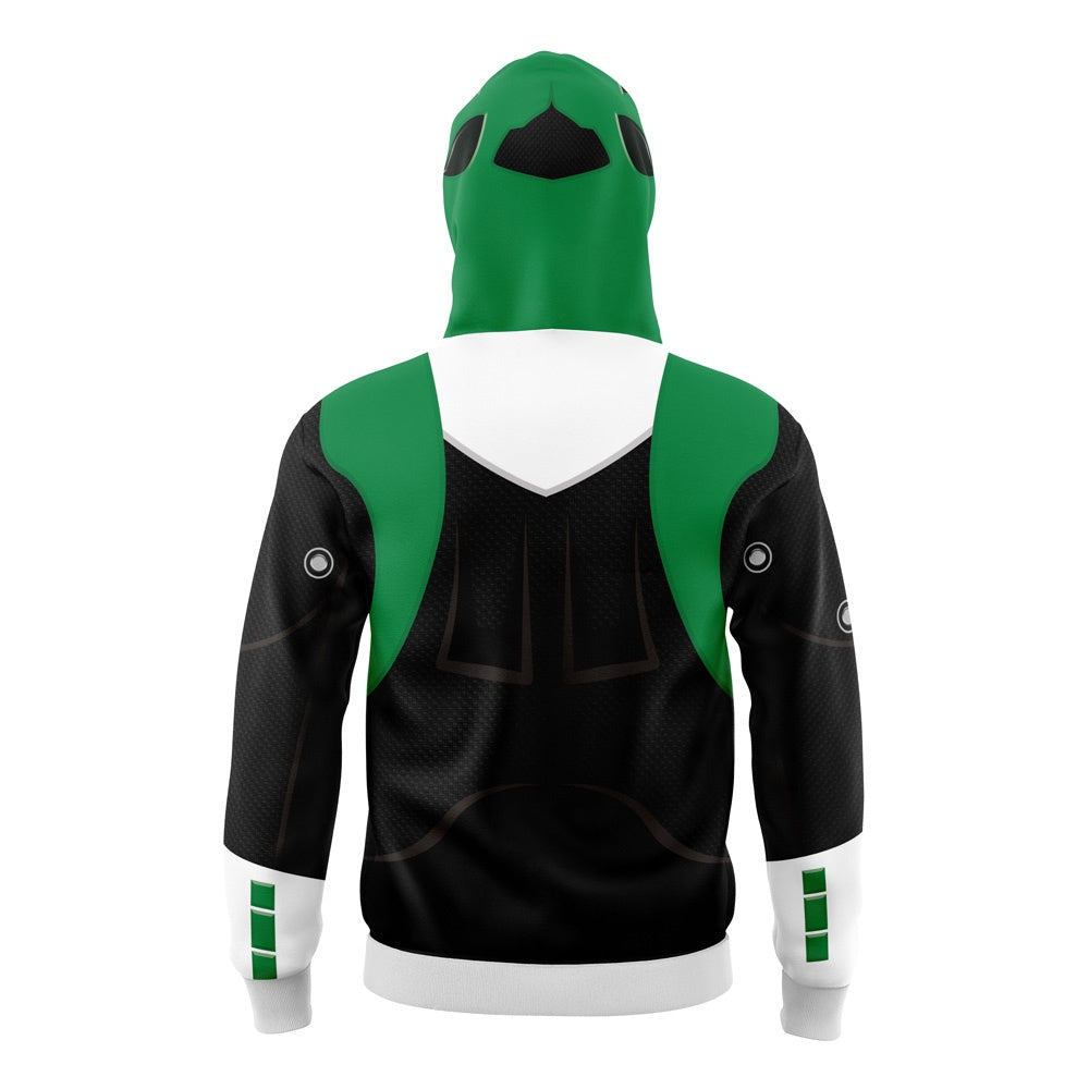 Green Psycho Rangers Power Rangers Masked Hoodie - M
