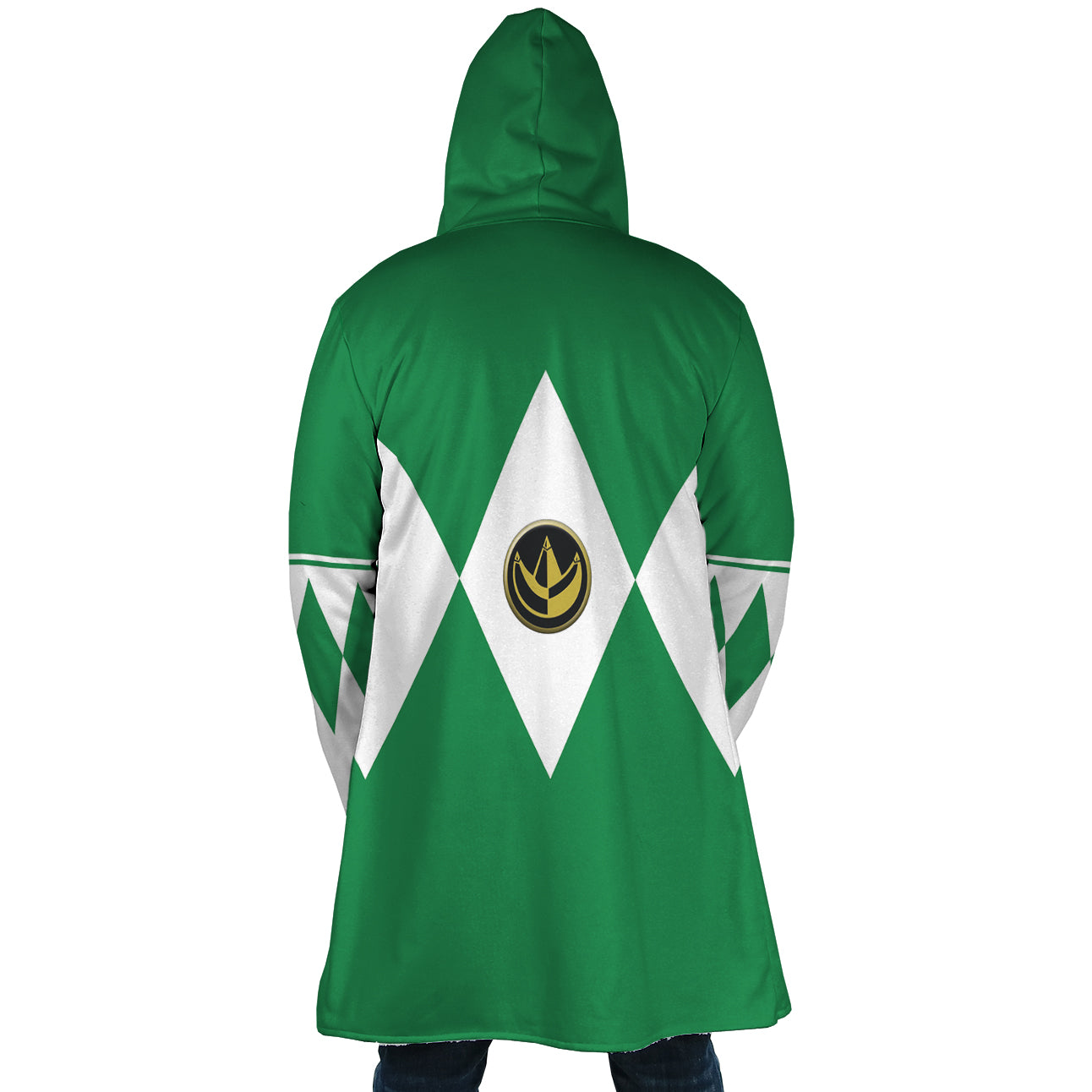 Green Ranger Mighty Morphin Power Rangers Hooded Cloak Coat - 2XL