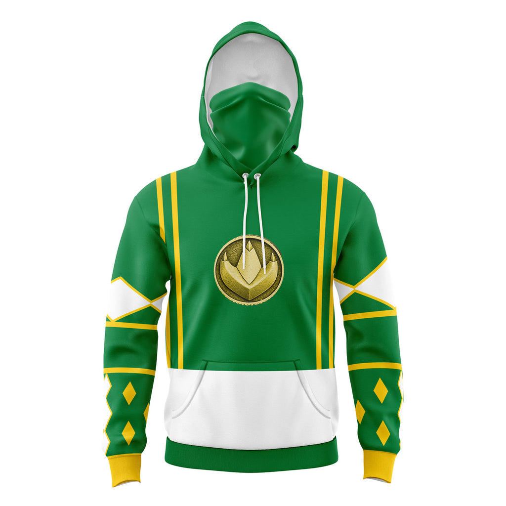 Hoodie Green Ranger v2 Power Rangers Ninjetti Masked - 6XL