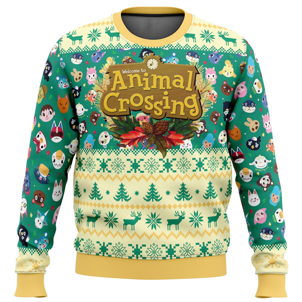 Happy Animal Villagers Animal Crossing Ugly Christmas Sweater - 6XL