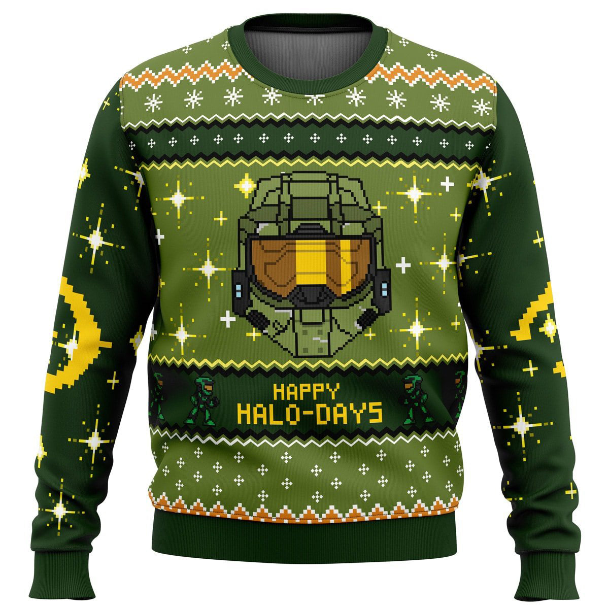 Happy Halo-Days Halo Ugly Christmas Sweater - 4XL