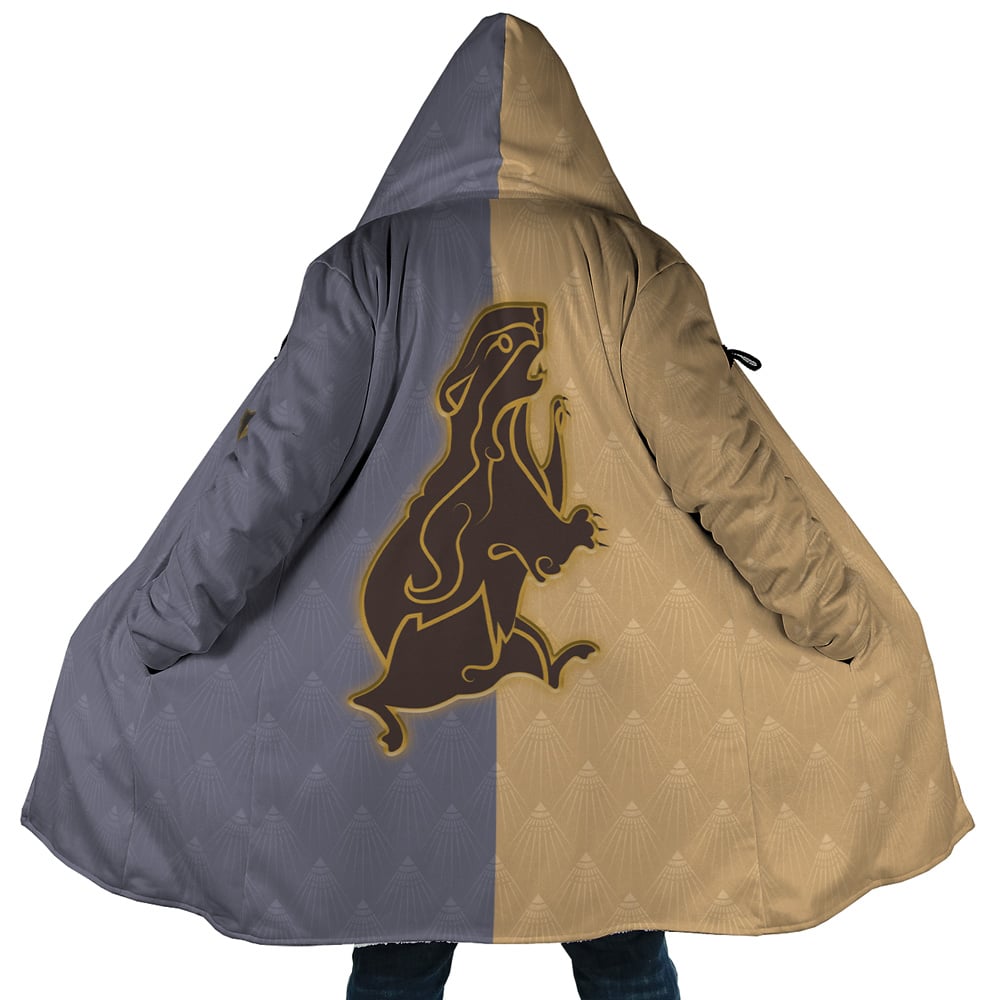 Hogwarts Legacy Hufflepuff Harry Potter Hooded Cloak Coat - 5XL