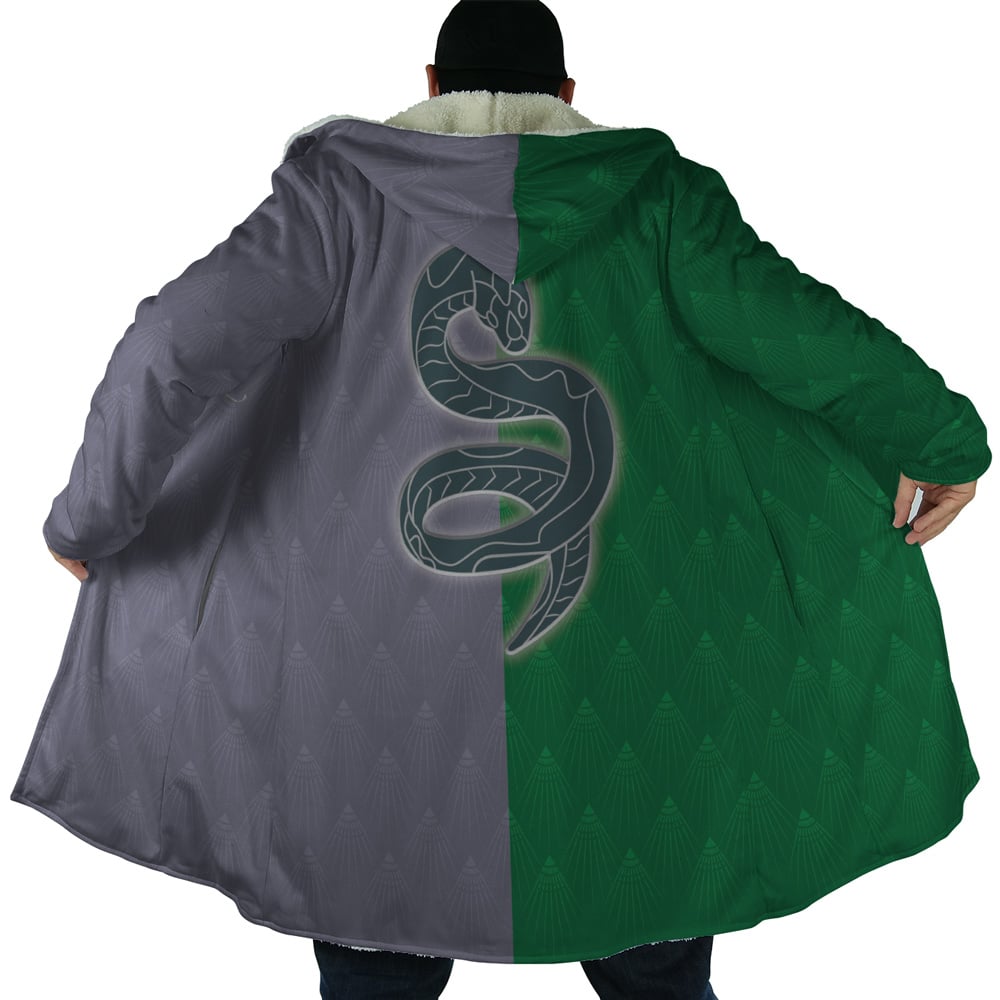 Hogwarts Legacy Slytherin Harry Potter Hooded Cloak Coat - 3XL