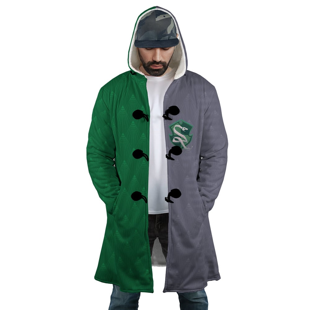 Hogwarts Legacy Slytherin Harry Potter Hooded Cloak Coat - M