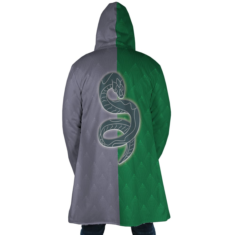 Hogwarts Legacy Slytherin Harry Potter Hooded Cloak Coat - 2XL