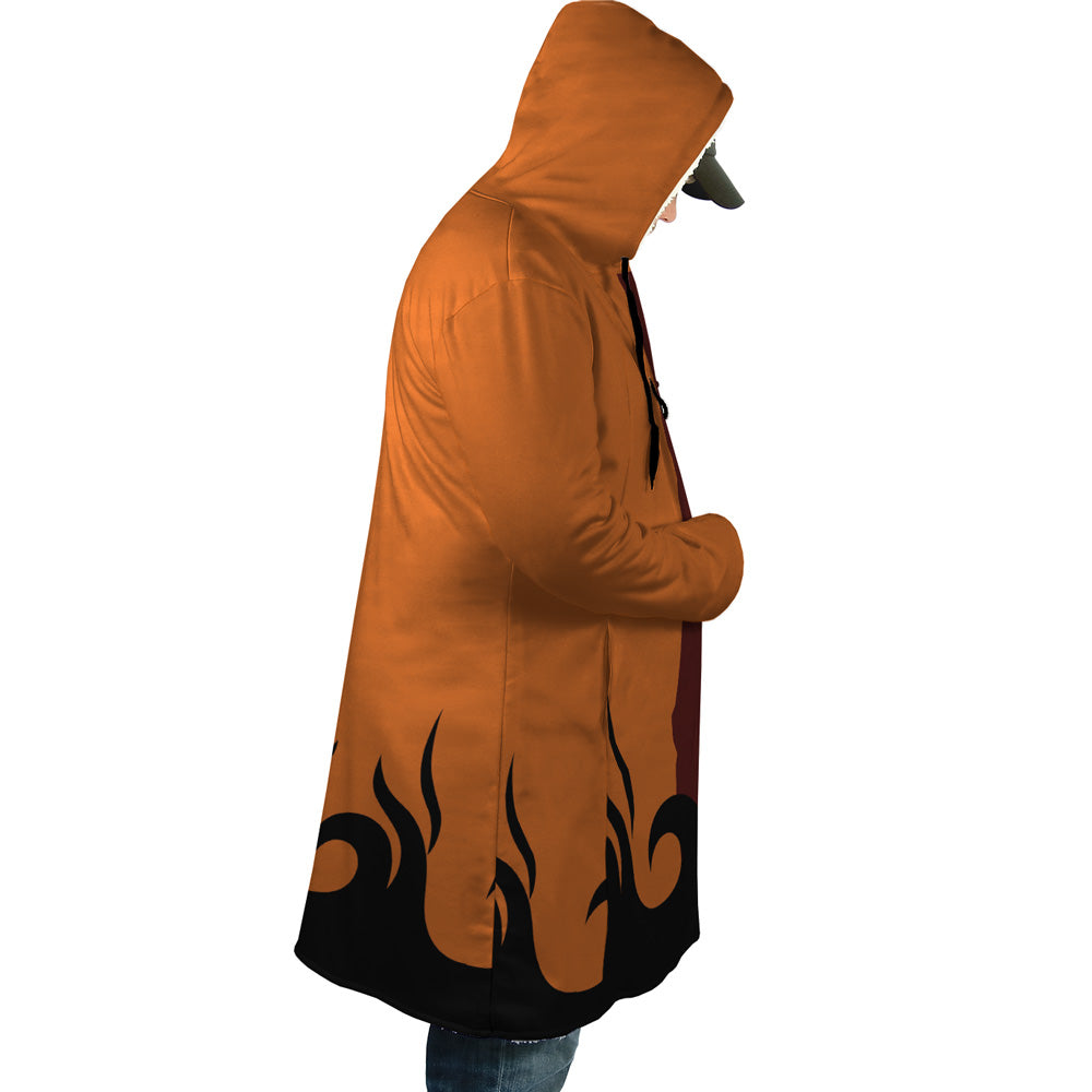 Hokage Orange Naruto Hooded Cloak Coat - M