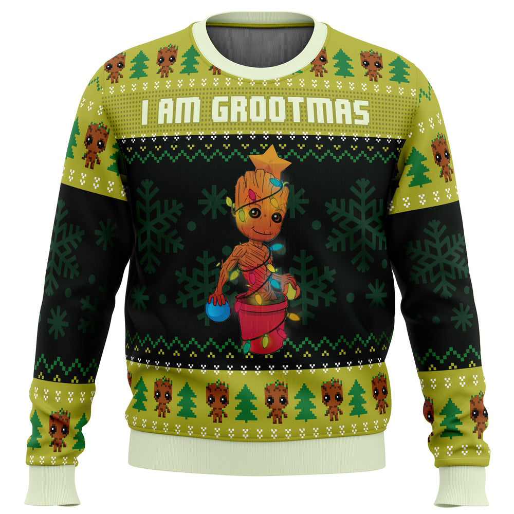 I am Grootmas Guardians of the Galaxy Marvel Ugly Christmas Sweater - 4XL