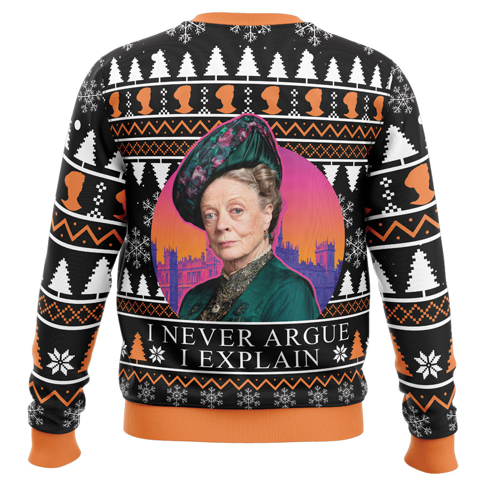 I Never Argue I Explain Downton Abbey Ugly Christmas Sweater - 5XL