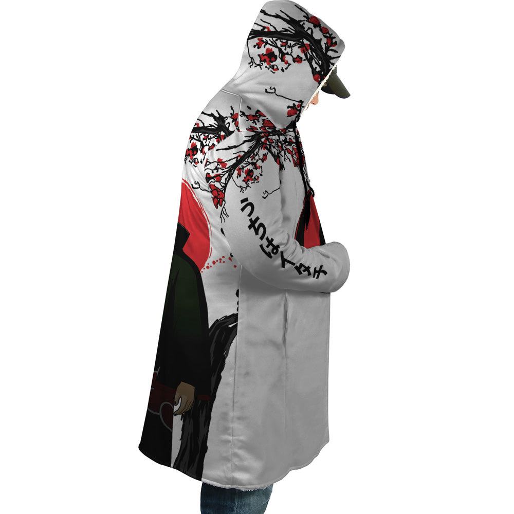 Itachi Uchiha Naruto Hooded Cloak Coat - M