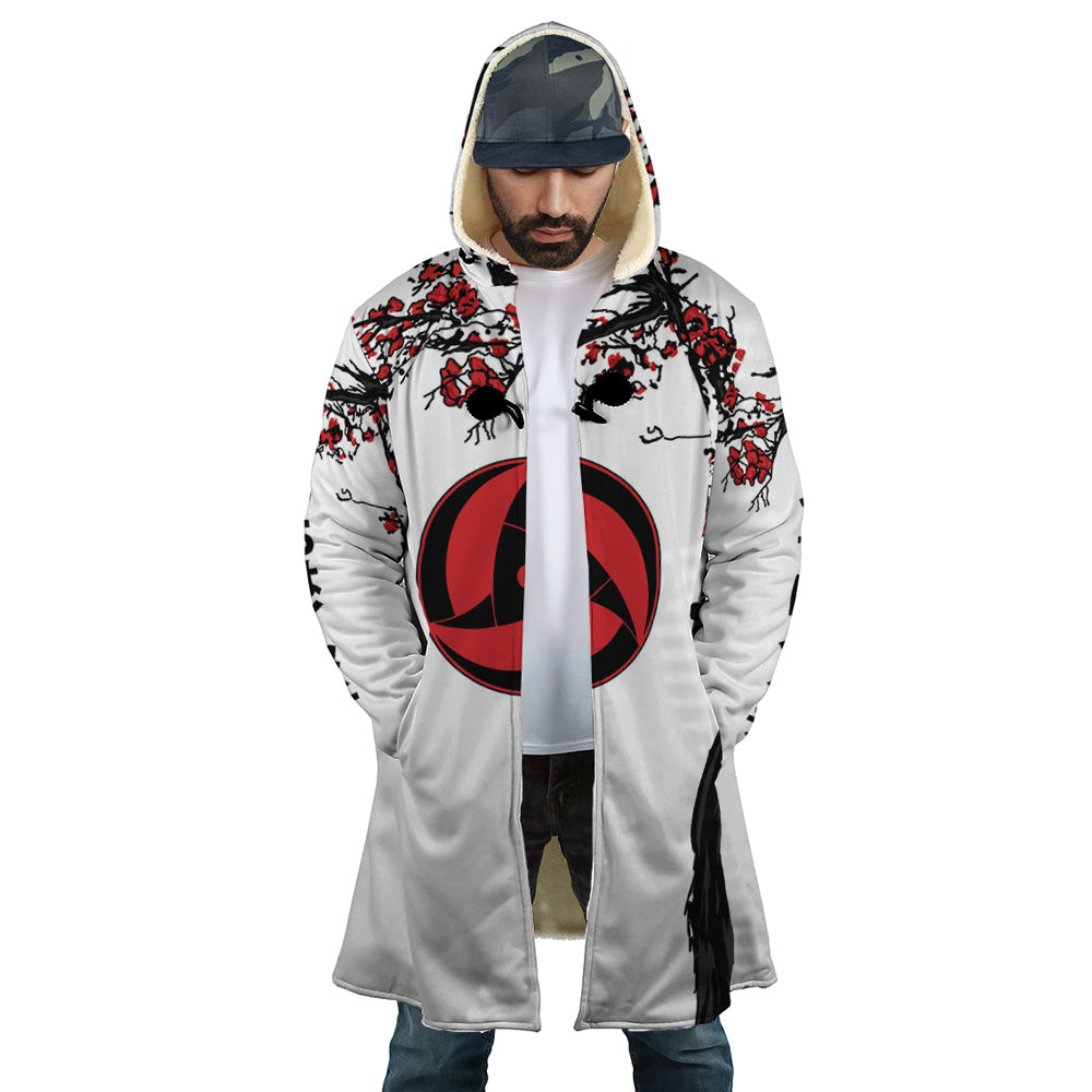 Itachi Uchiha Naruto Hooded Cloak Coat - S