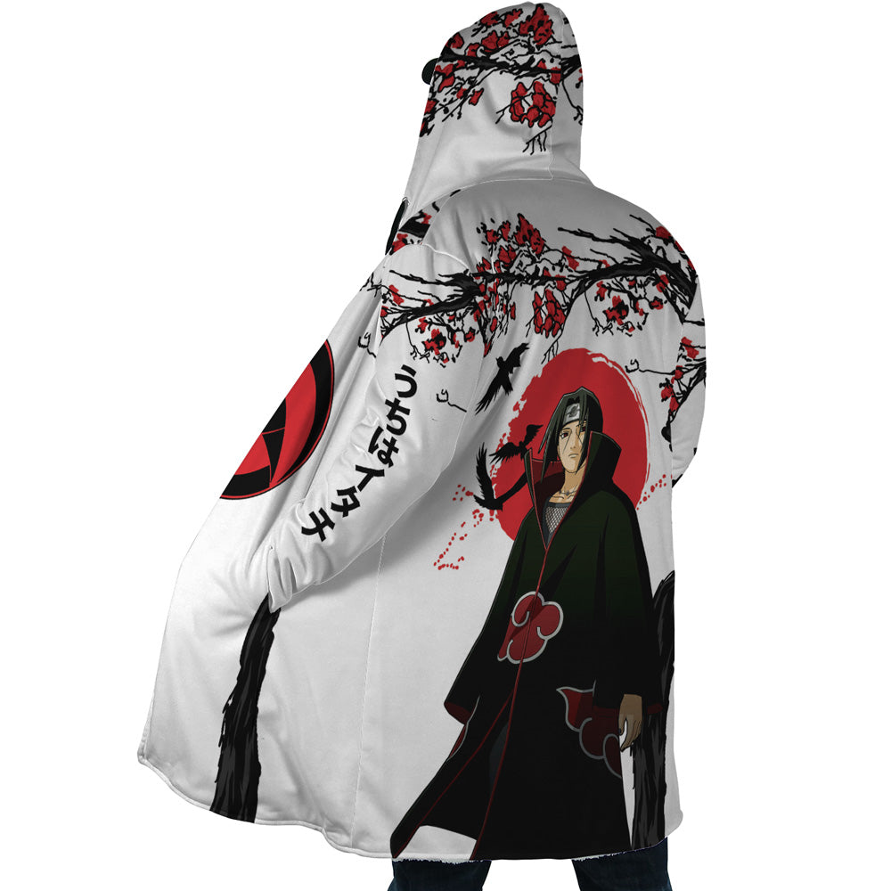 Itachi Uchiha Naruto Hooded Cloak Coat - L