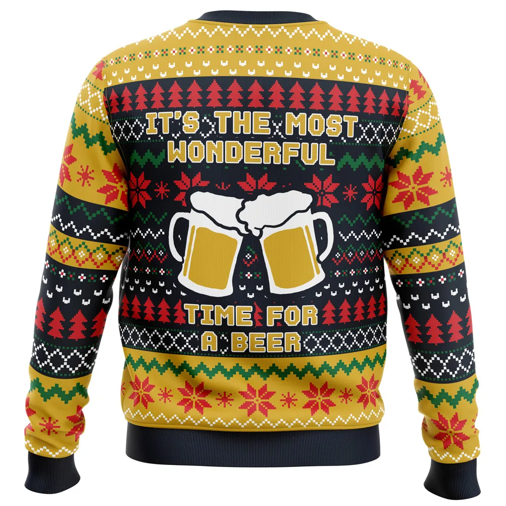 It’s The Most Wonderful Time For A Beer Parody Ugly Christmas Sweater - 5XL