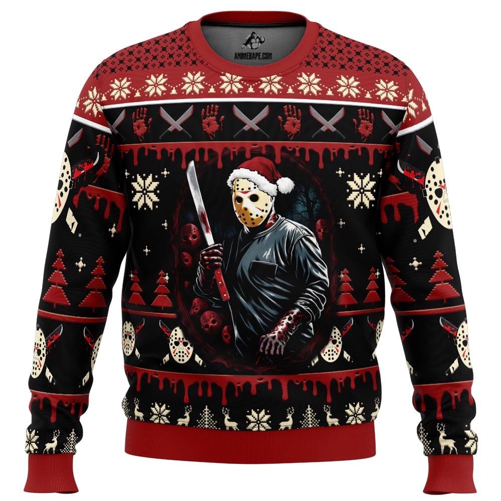 Sweater Jason Voorhees Firday the 13th Ugly Christmas - 6XL