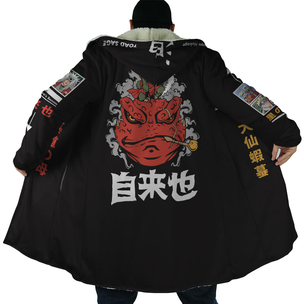 Jiraiya Toad Sage Naruto Hooded Cloak Coat - 2XL