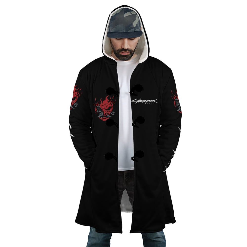 Johnny Silverhand Cyberpunk 2077 Hooded Cloak Coat - M