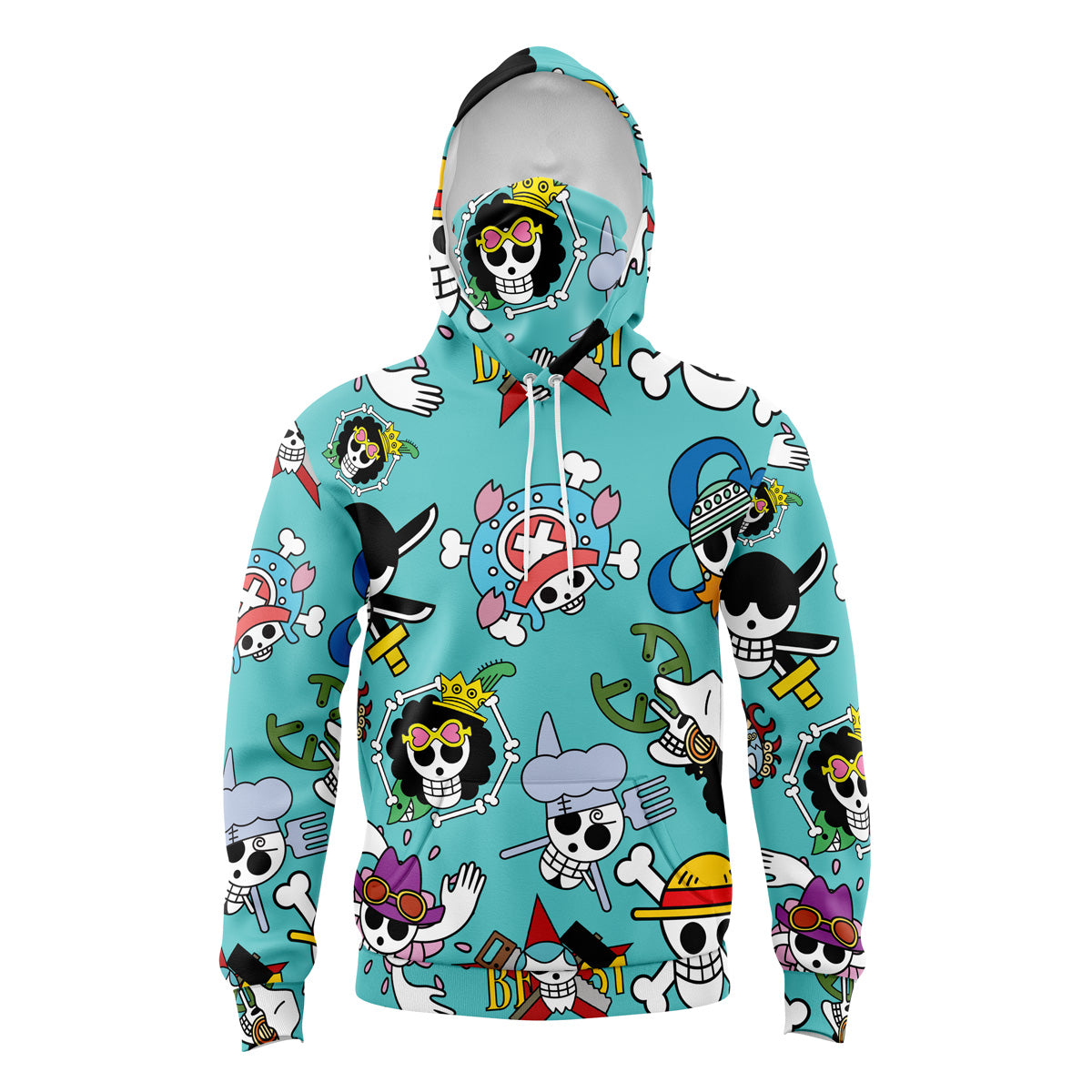 Hoodie Jolly Roger One Piece Pirates Masked - 6XL