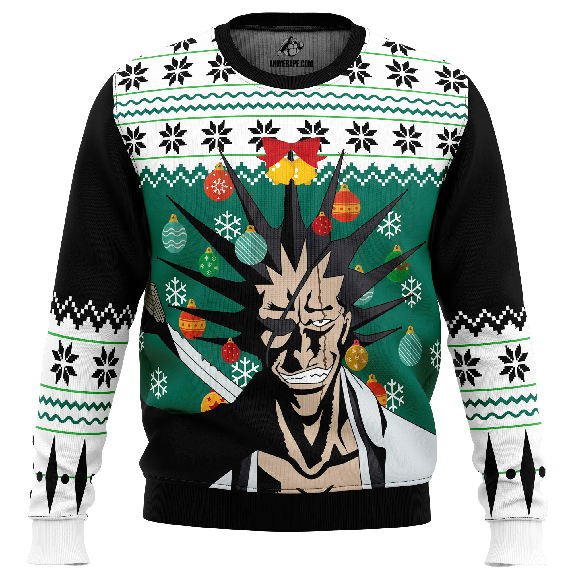 Kenpachi Zaraki Bleach Ugly Christmas Sweater - 6XL