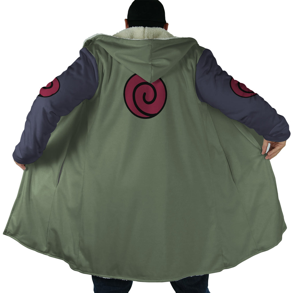 Konoha Jonin Naruto Hooded Cloak Coats - L