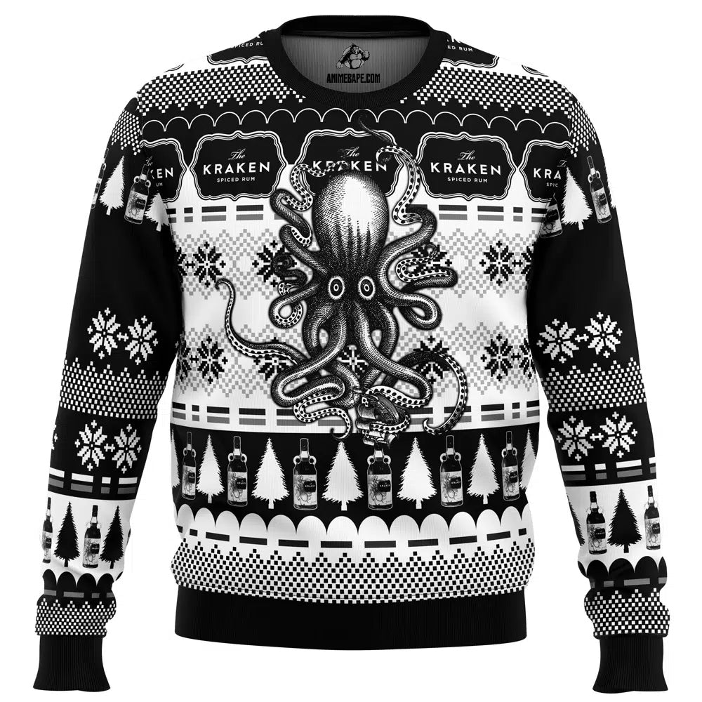 Kraken Black Spiced Rum Ugly Christmas Sweater - 6XL