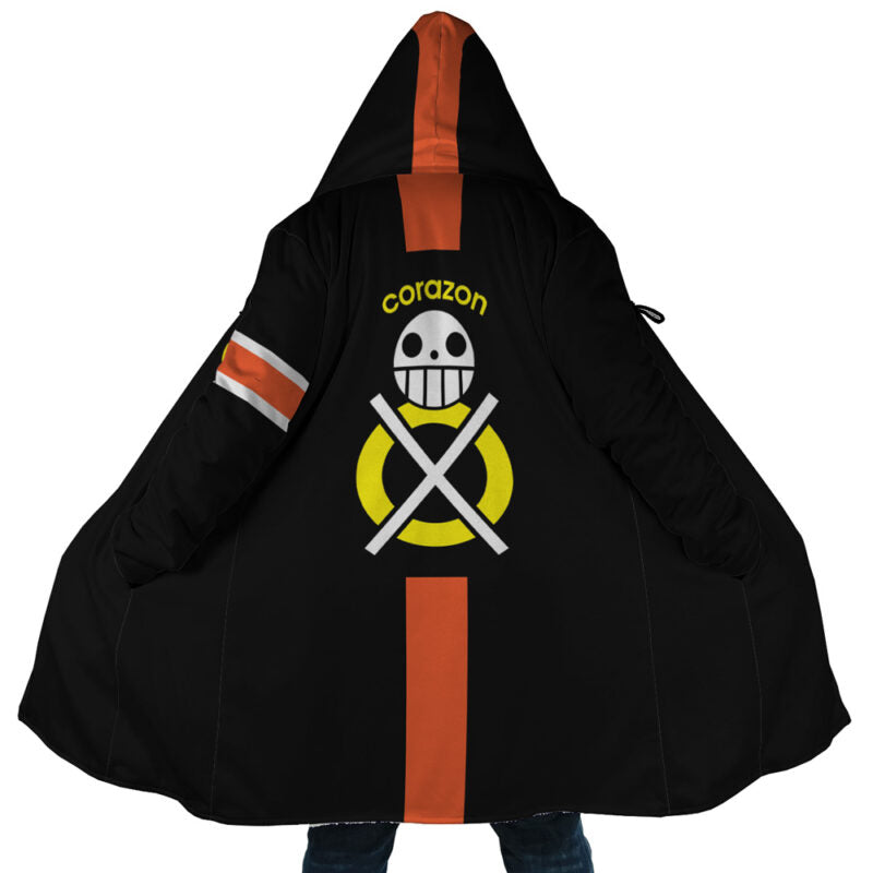 Law Timeskip Dressrosa One Piece Hooded Cloak Coat - 3XL