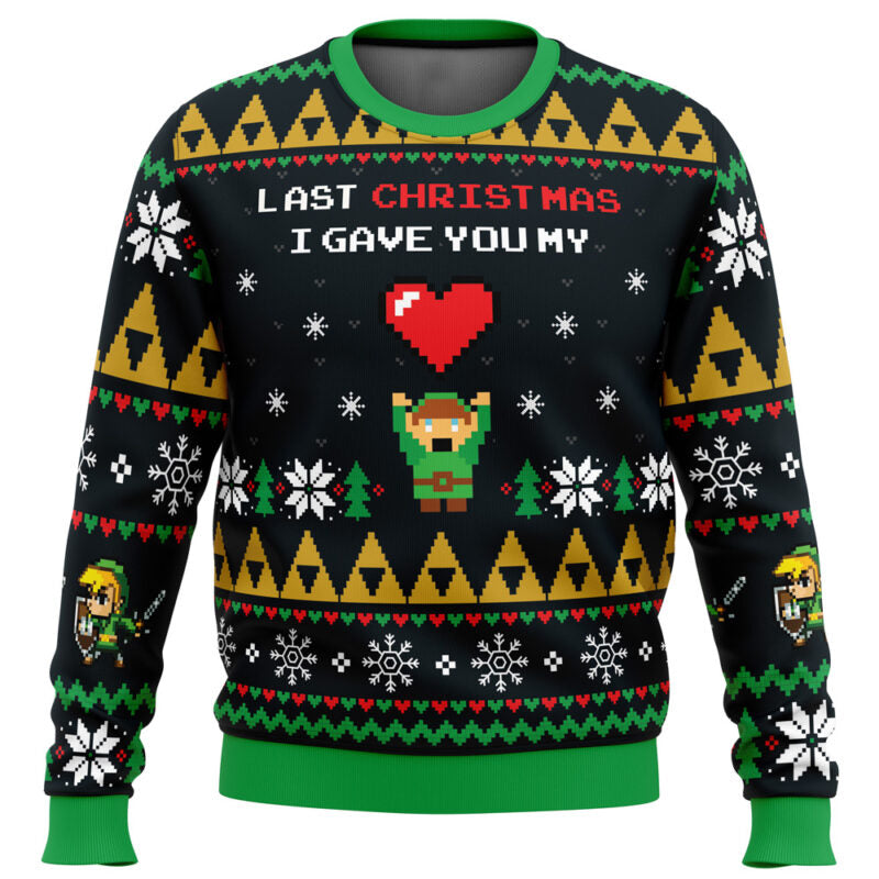 Link To My Heart Legend of Zelda Ugly Christmas Sweater - 6XL