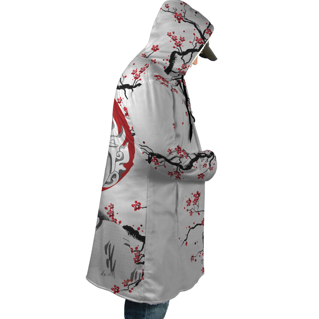 Luffy Gear 5 Cherry Blossom One Piece Pirates Hooded Cloak Coat - M