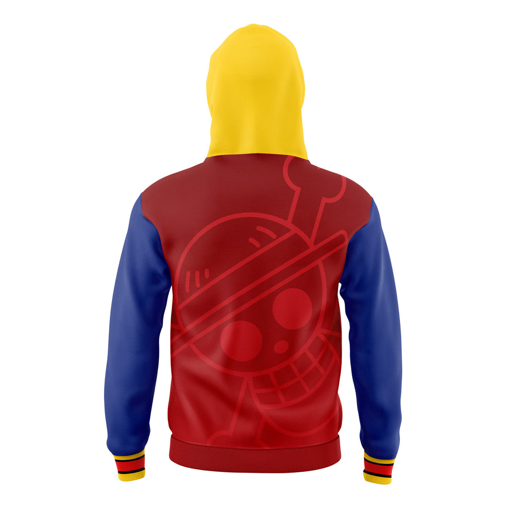 Luffy Straw Hat One Piece Masked Hoodie - M