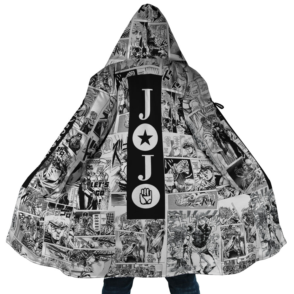 Manga Panels Jojo’s Bizarre Adventure Hooded Cloak Coat - Most Helpful