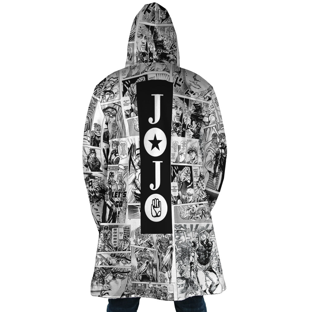 Manga Panels Jojo’s Bizarre Adventure Hooded Cloak Coat - XL