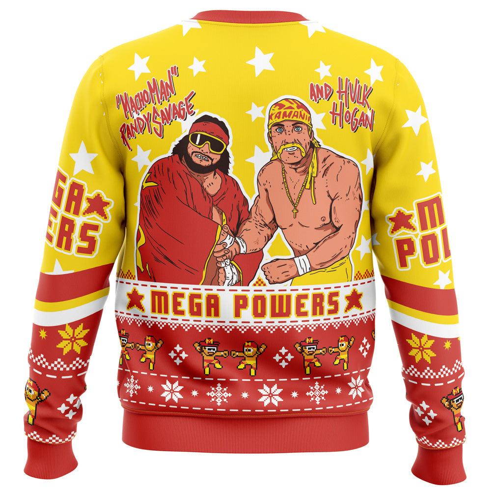 Mega Powers Macho Man and Hulk Hogan Ugly Christmas Sweater - 5XL