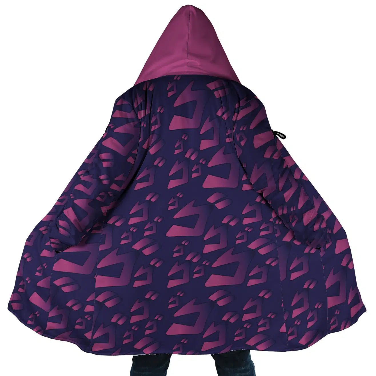 Menacing Aura Jojo’s Bizarre Adventures Hooded Cloak Coats - 5XL