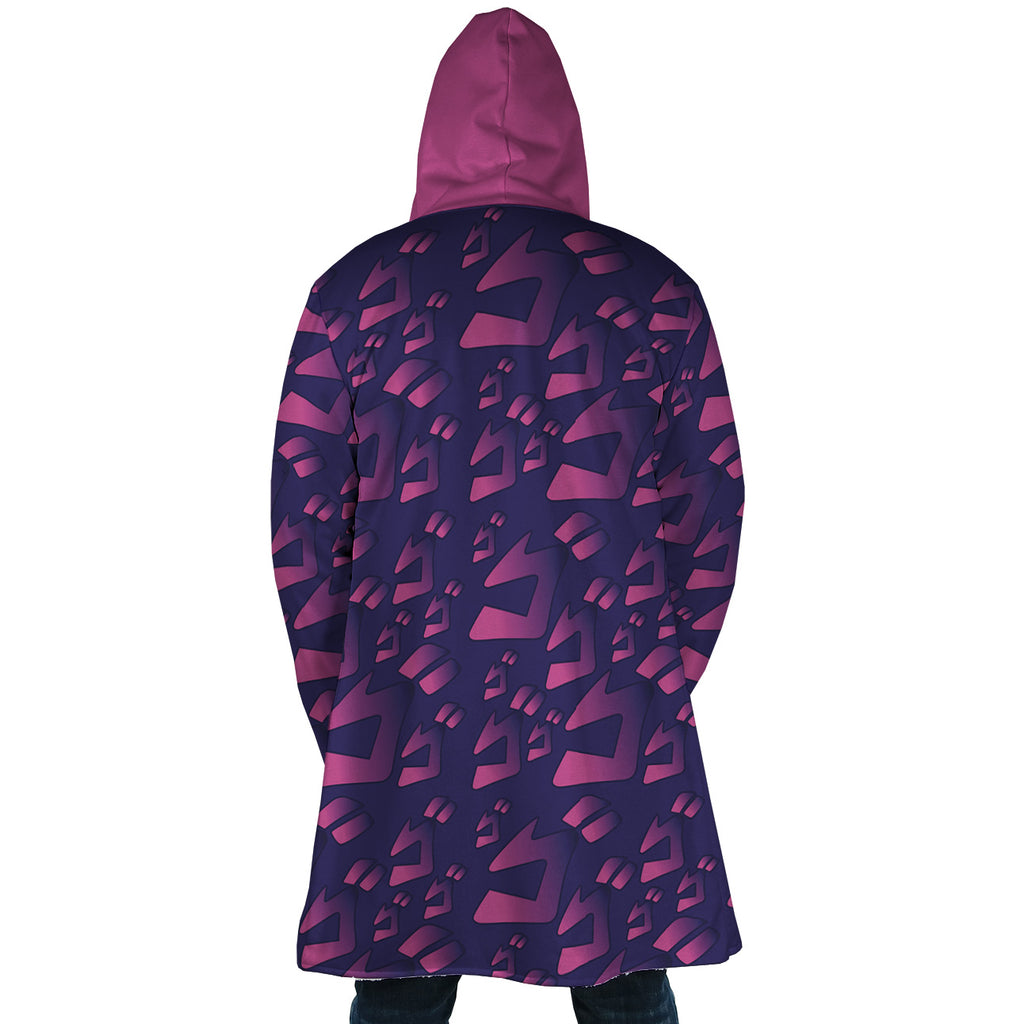 Menacing Aura Jojo’s Bizarre Adventures Hooded Cloak Coats - XL