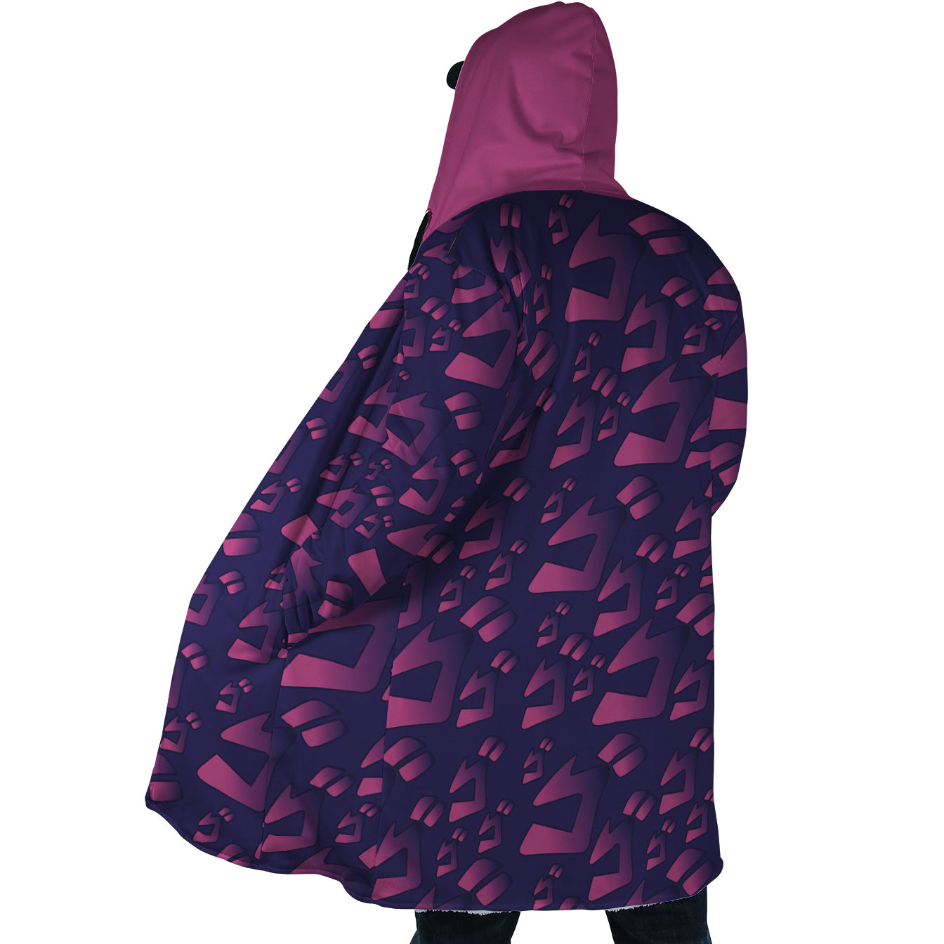 Menacing Aura Jojo’s Bizarre Adventures Hooded Cloak Coats - 2XL