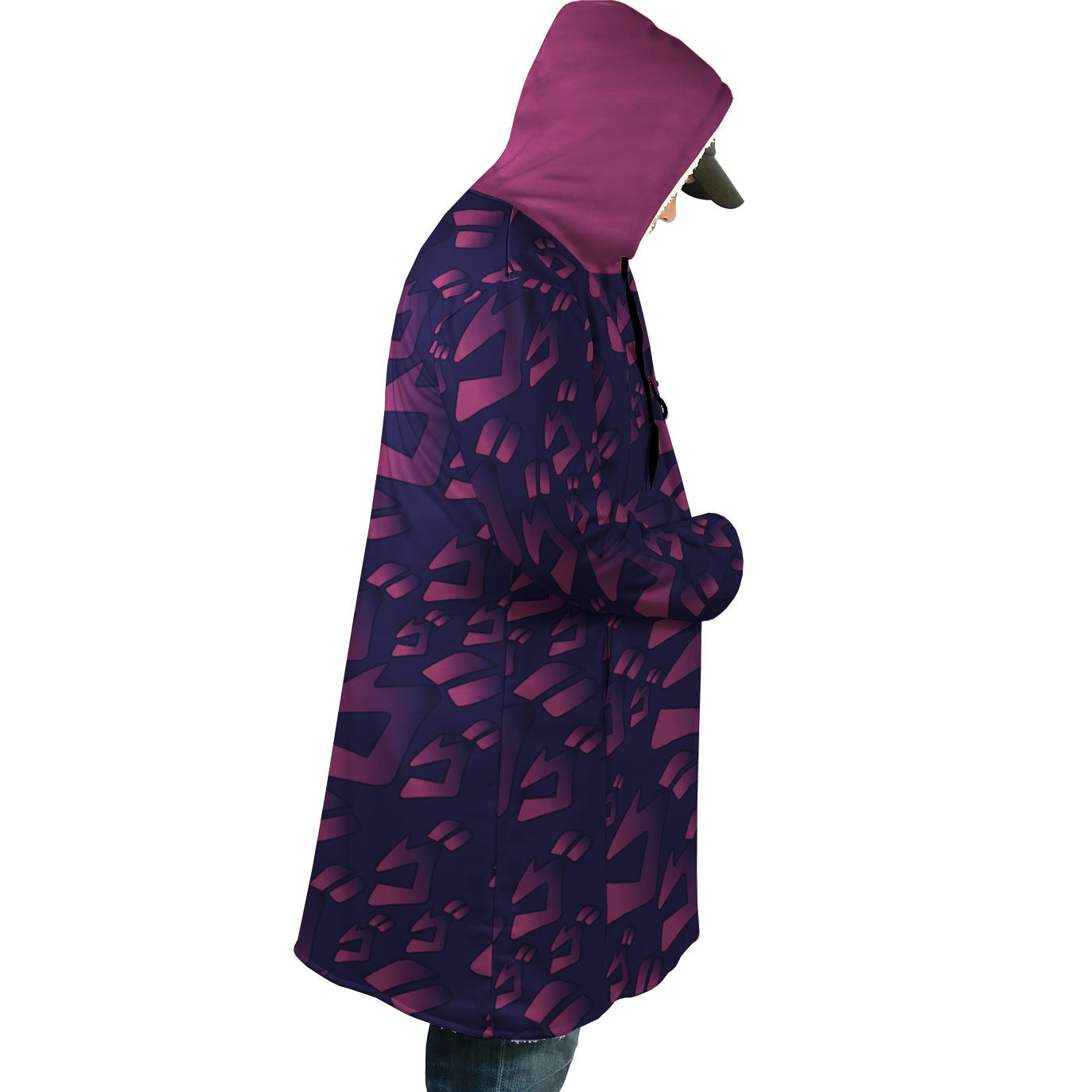 Menacing Aura Jojo’s Bizarre Adventures Hooded Cloak Coats - S