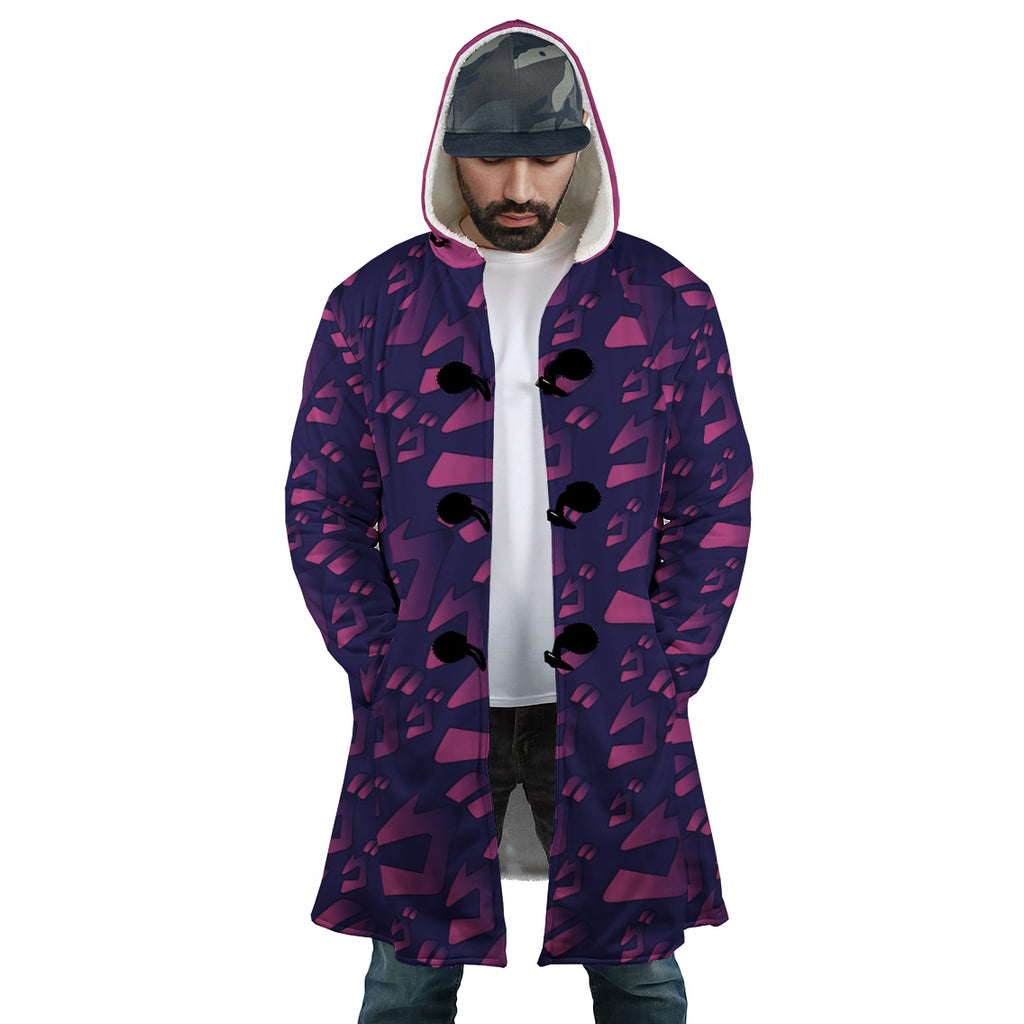 Menacing Aura Jojo’s Bizarre Adventures Hooded Cloak Coats - L