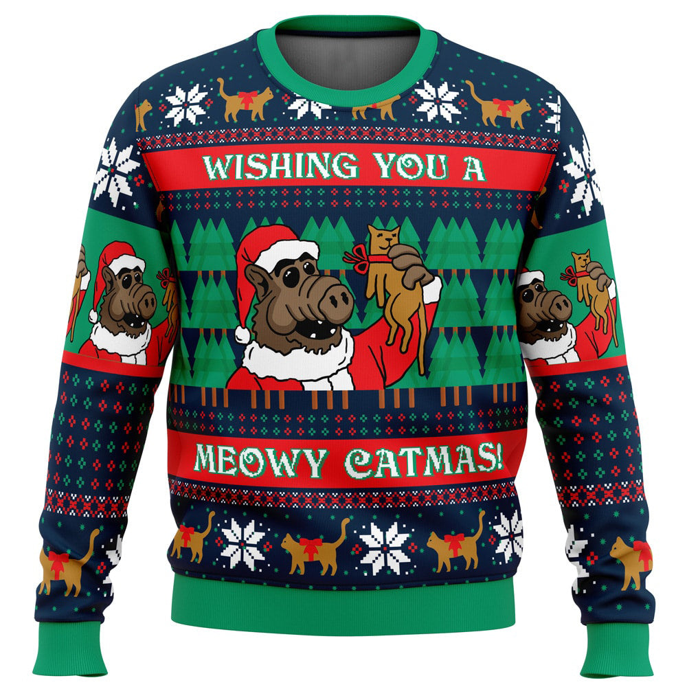 Meowy Catmas Alf Ugly Christmas Sweater - 4XL